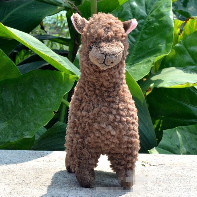llama alpaca stuffed animal plush brown